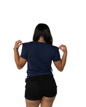 WOMEN'S QUILT LOGO NAVY TOP Shirts Hawaii's Finest 