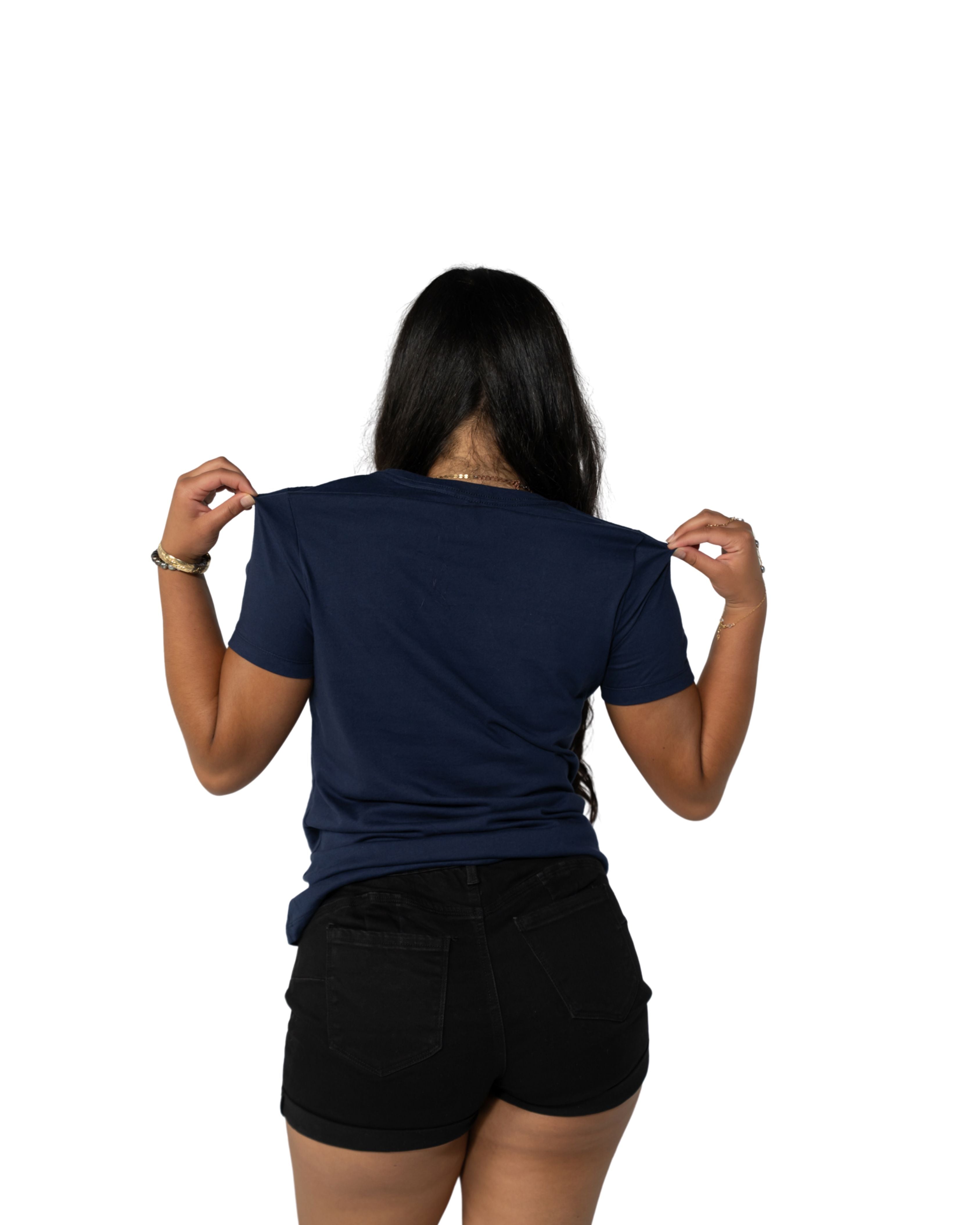 WOMEN'S QUILT LOGO NAVY TOP Shirts Hawaii's Finest 