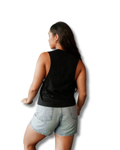 WOMEN'S SIMPLE LOGO REFLECT BLACK TOP Shirts Hawaii's Finest 