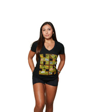 WOMEN'S STREET COLLAGE LOGO ORANGE TOP Shirts Hawaii's Finest SMALL 