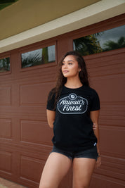 WOMEN'S TRIBAL SIGN BW TOP Shirts Hawaii's Finest SMALL 