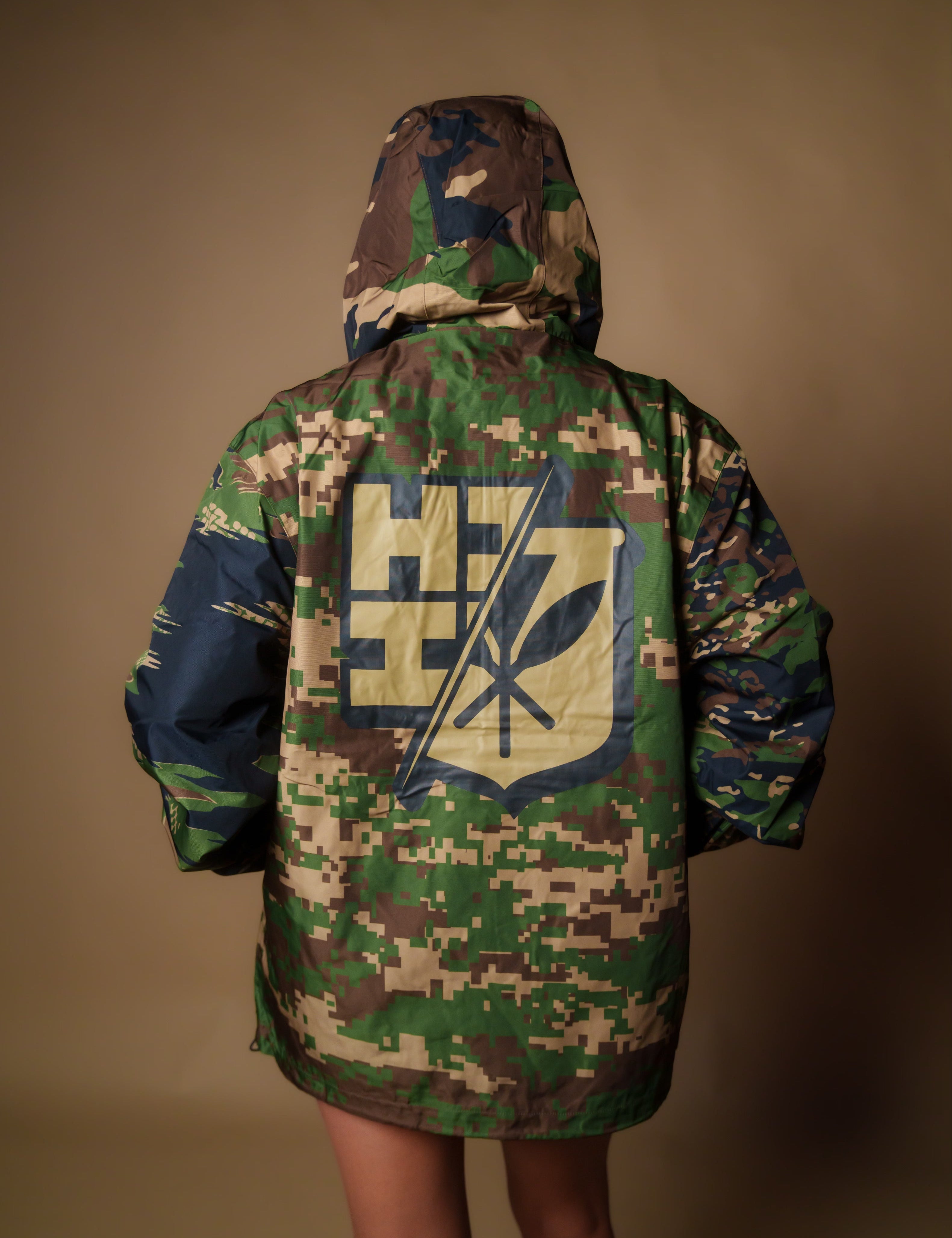 WOODLAND CAMO COLLAGE RAIN JACKET Jacket Hawaii's Finest 