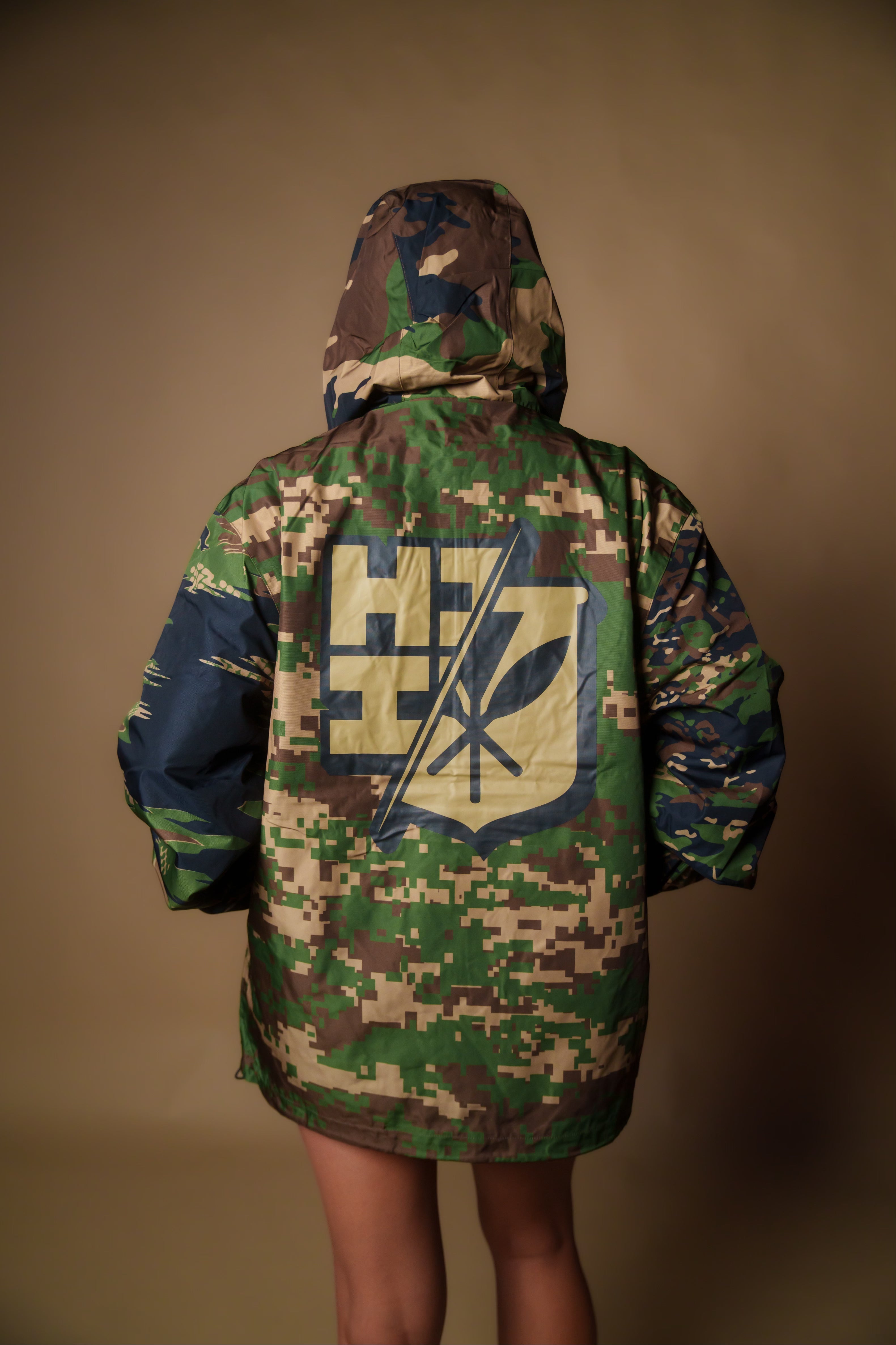 WOODLAND CAMO COLLAGE RAIN JACKET Jacket Hawaii's Finest 