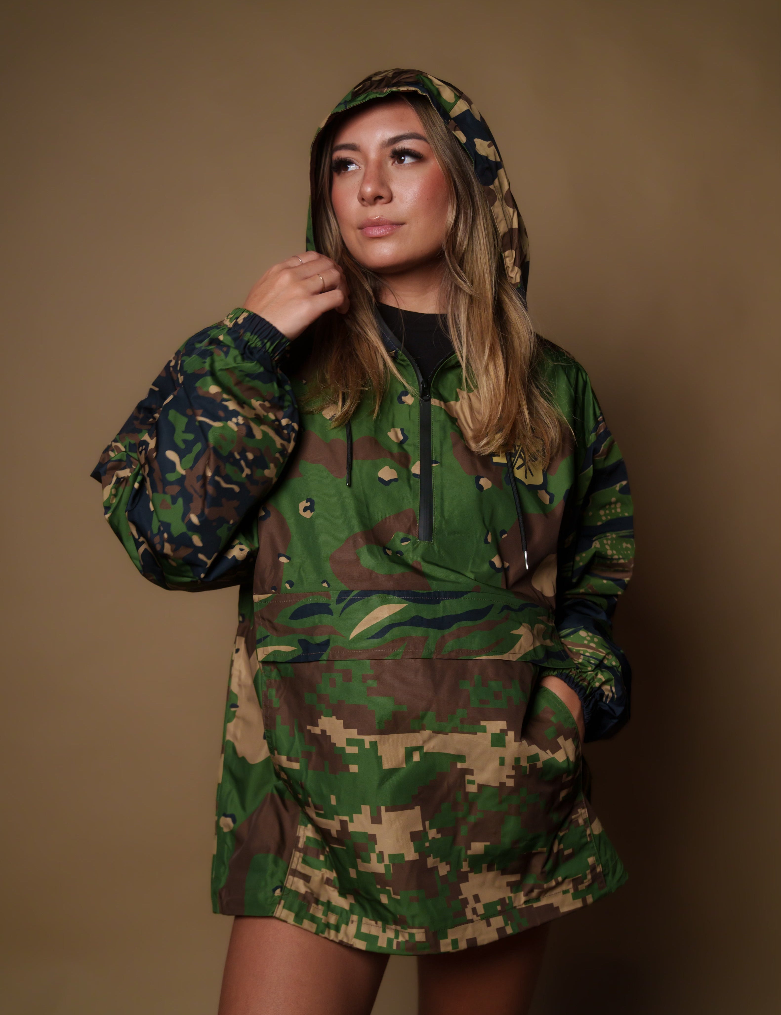 WOODLAND CAMO COLLAGE RAIN JACKET Jacket Hawaii's Finest 