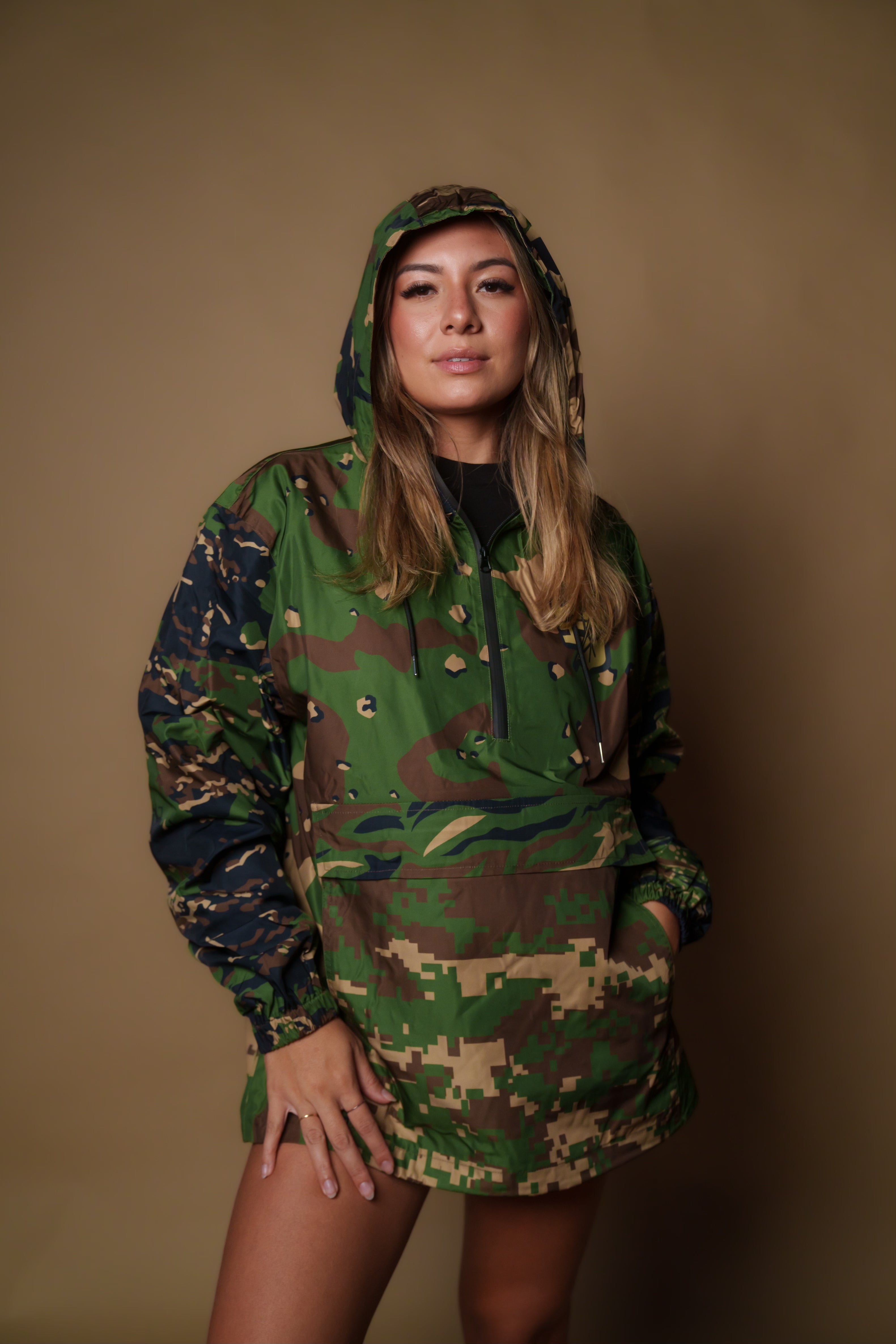 WOODLAND CAMO COLLAGE RAIN JACKET Jacket Hawaii's Finest X-SMALL 