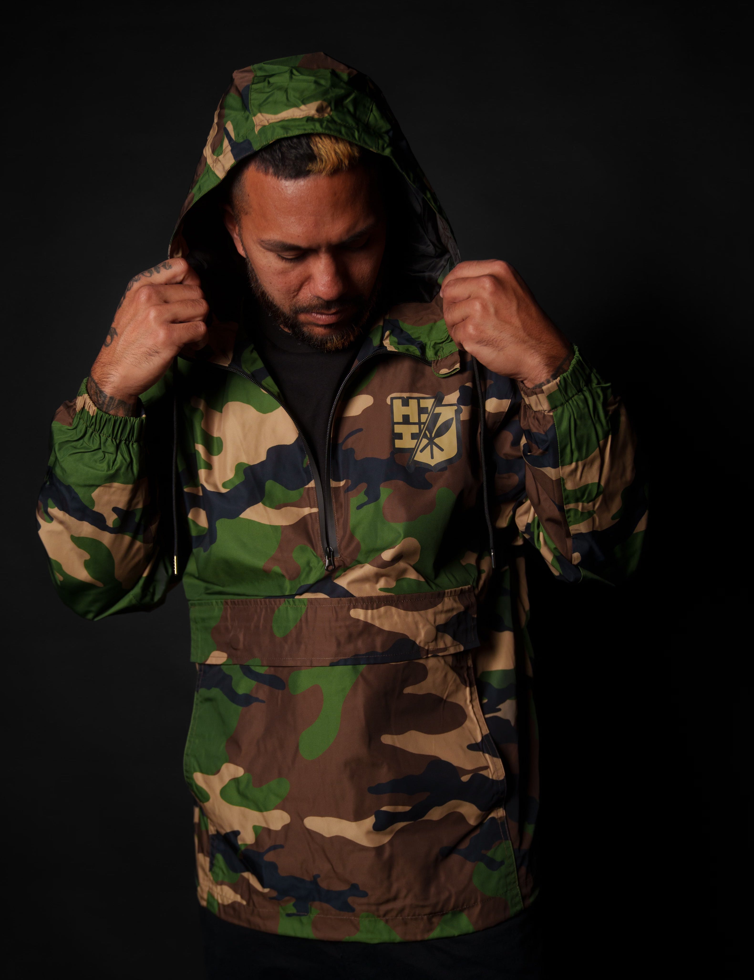 WOODLAND CAMO RAIN JACKET Jacket Hawaii's Finest X-SMALL 