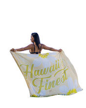 YELLOW FLORAL SCRIPT PAREO Hawaii's Finest 