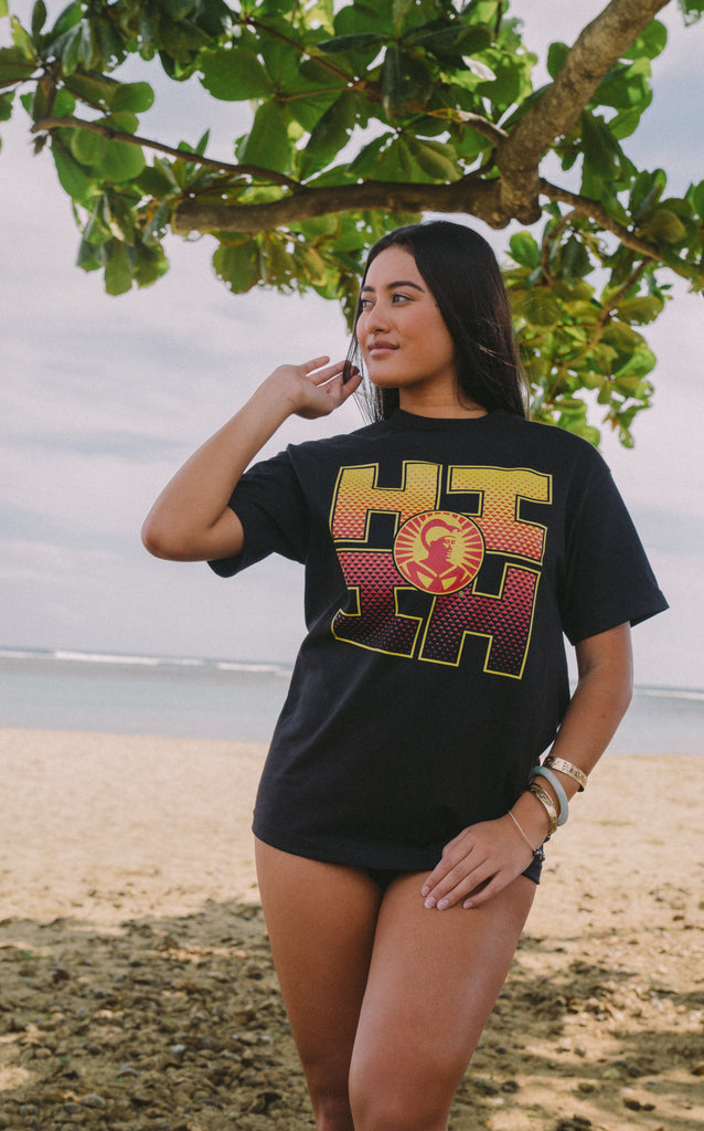 ALOHA FESTIVAL RED & YELLOW TRIANGLES T-SHIRT Shirts Hawaii's Finest 