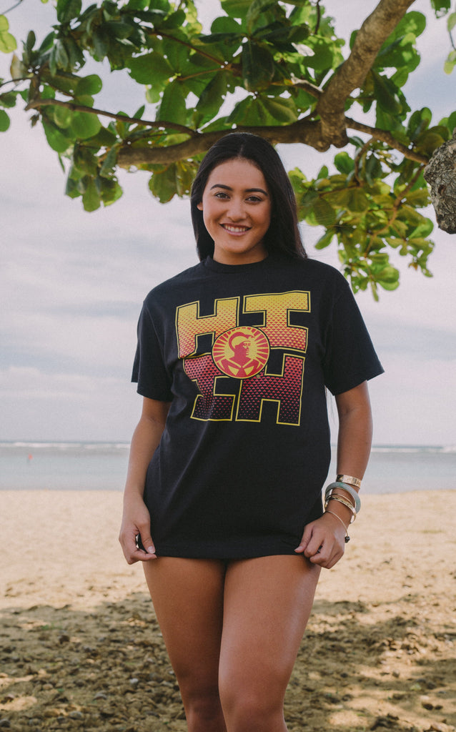 ALOHA FESTIVAL RED & YELLOW TRIANGLES T-SHIRT Shirts Hawaii's Finest SMALL 