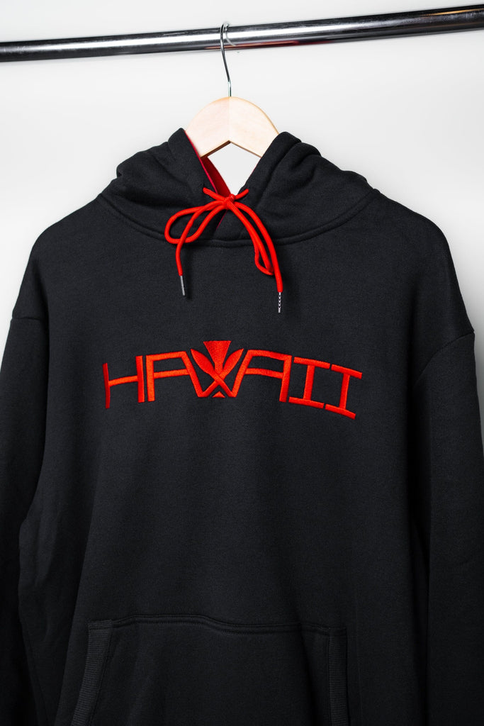 BLACK & RED HAWAII SIMPLE HOODIE Jacket Hawaii's Finest 
