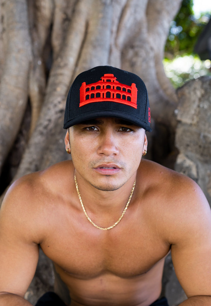 BLACK & RED PALACE HAT Hat Hawaii's Finest 