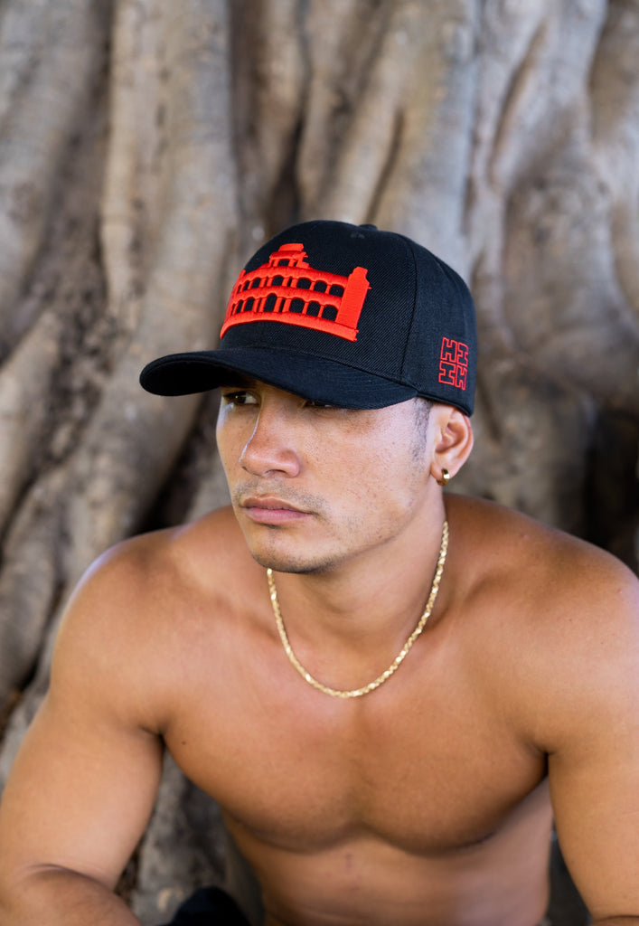 BLACK & RED PALACE HAT Hat Hawaii's Finest 