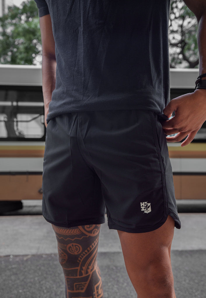 BLACK & WHITE SIMPLE PERFORMANCE SHORTS Shorts Hawaii's Finest 