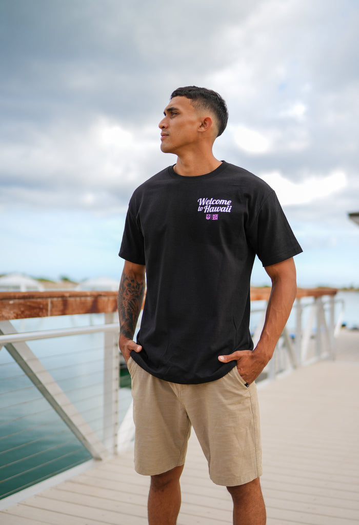 BOARDING PASS BLACK T-SHIRT Shirts Hawaii's Finest MEDIUM 