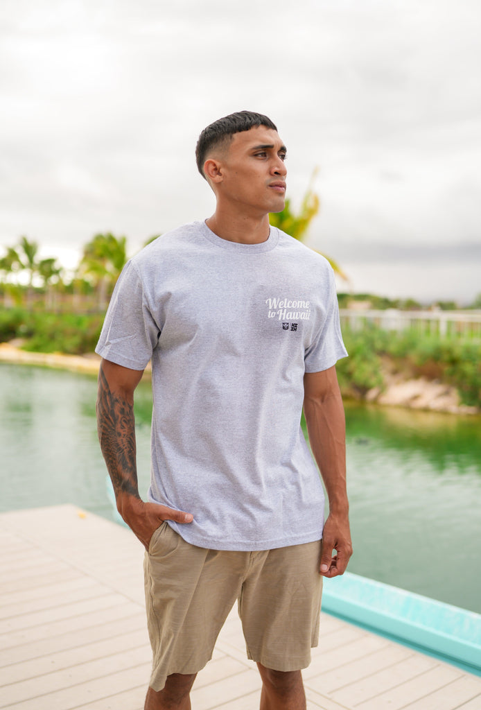 BOARDING PASS HEATHER GRAY T-SHIRT Shirts Hawaii's Finest MEDIUM 