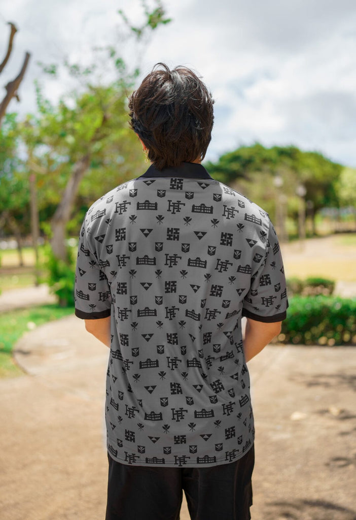 CHARCOAL KANAKA GOLF SHIRT Polo Hawaii's Finest 
