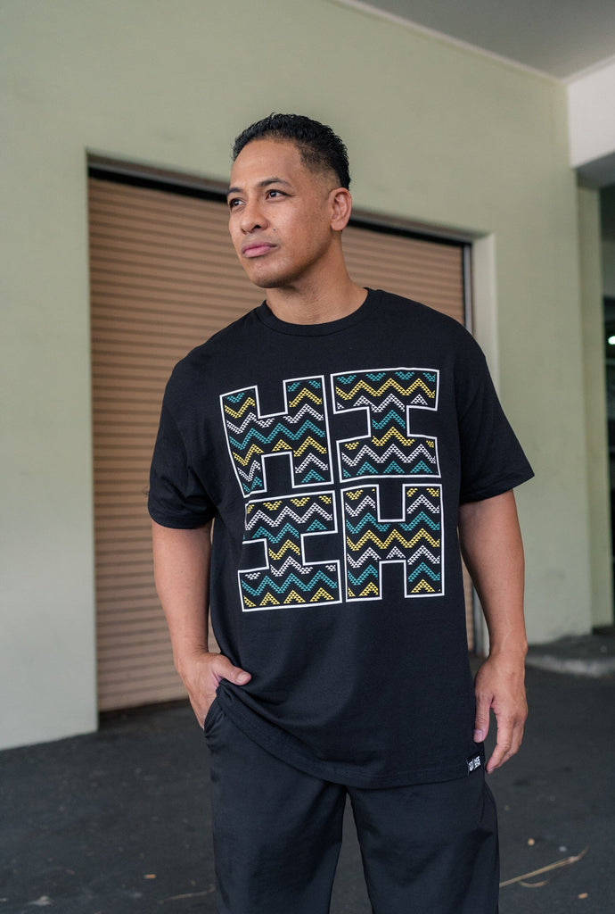 CHEVRONS OCEAN T-SHIRT Shirts Hawaii's Finest MEDIUM 