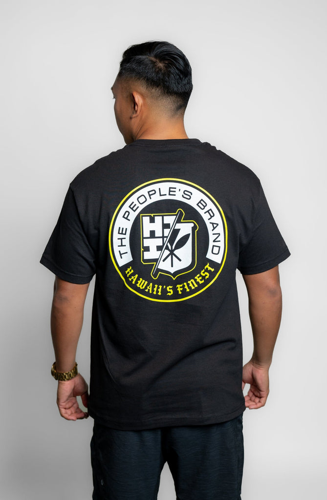 CIRCLE CREST BLACK T-SHIRT Shirts Hawaii's Finest 