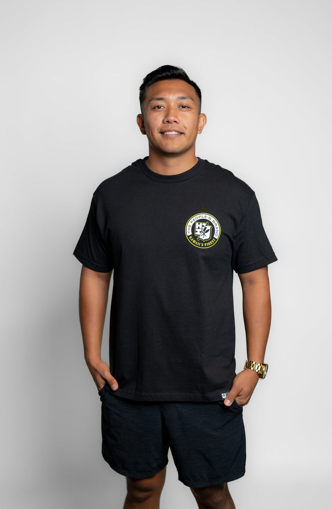 CIRCLE CREST BLACK T-SHIRT Shirts Hawaii's Finest MEDIUM 