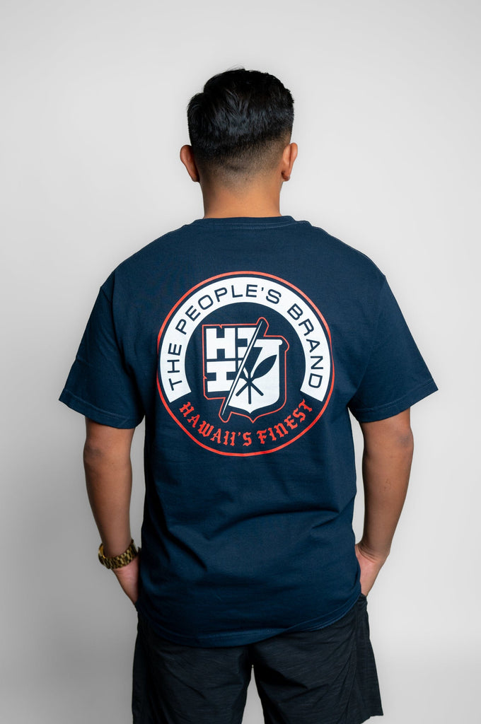 CIRCLE CREST NAVY T-SHIRT Shirts Hawaii's Finest 