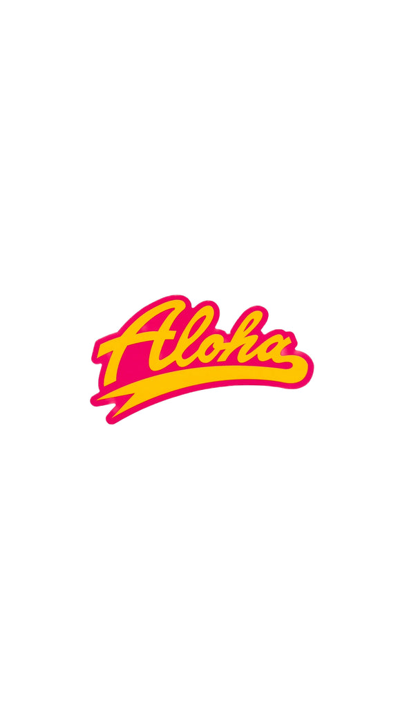 FULL COLOR STICKER - ALOHA PINK & YELLOW Utility Hawaii's Finest 