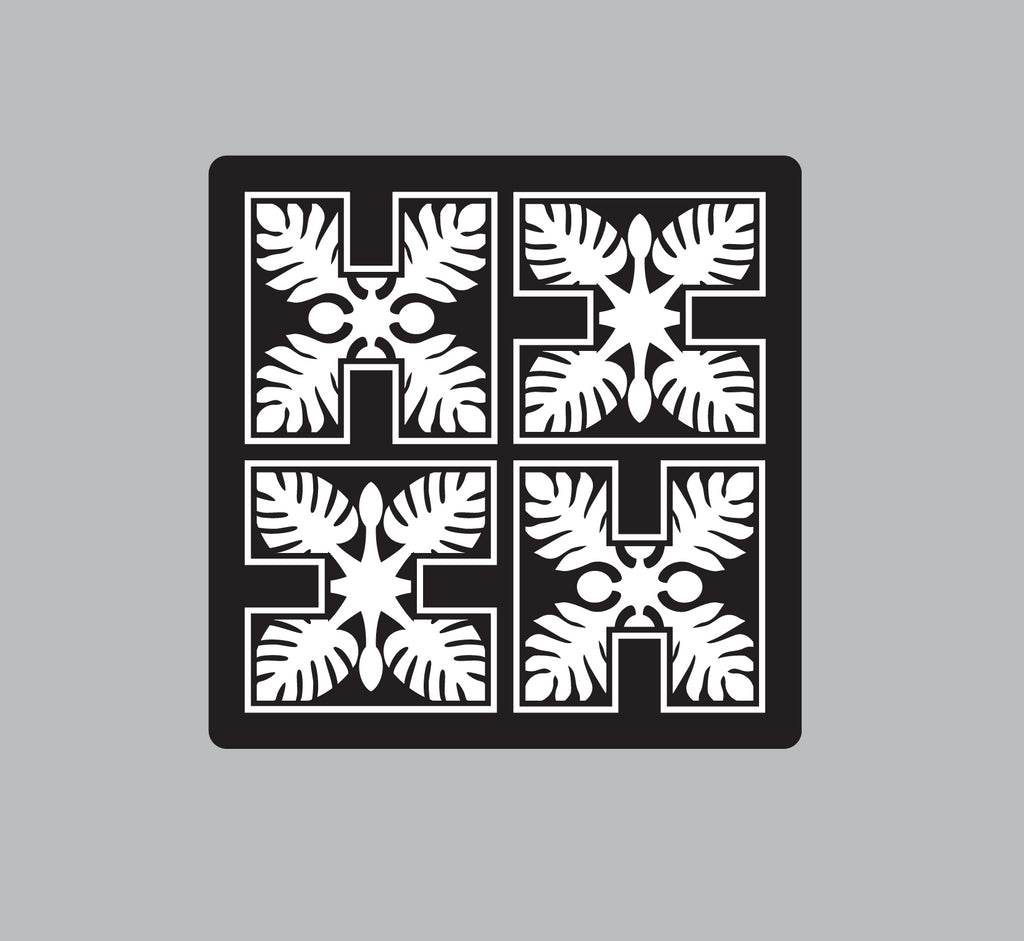FULL COLOR STICKER - BLACK & WHITE QUILT LOGO Utility Hawaii's Finest 