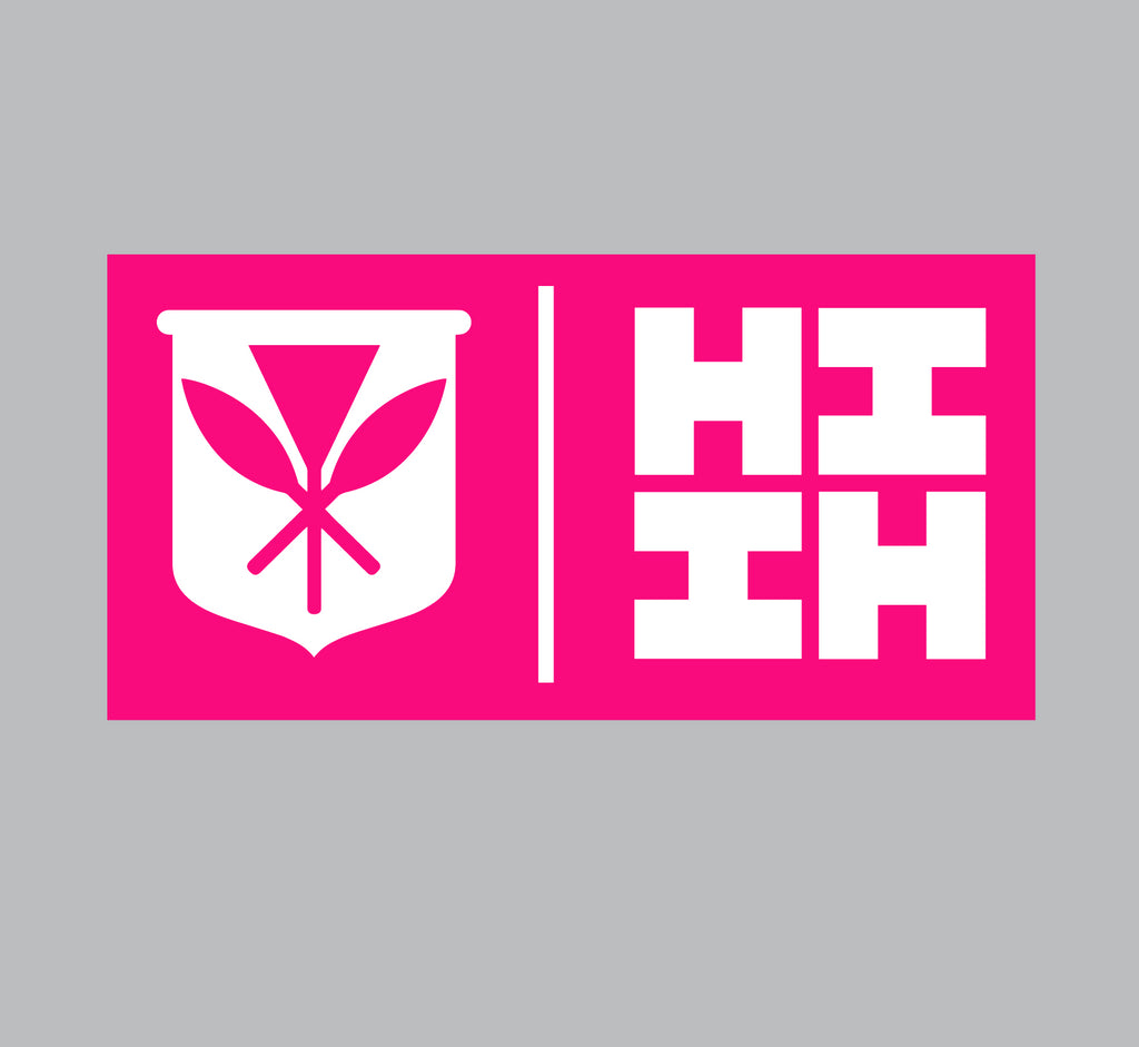 FULL COLOR STICKER - PINK SIMPLE LOGO Utility Hawaii's Finest 