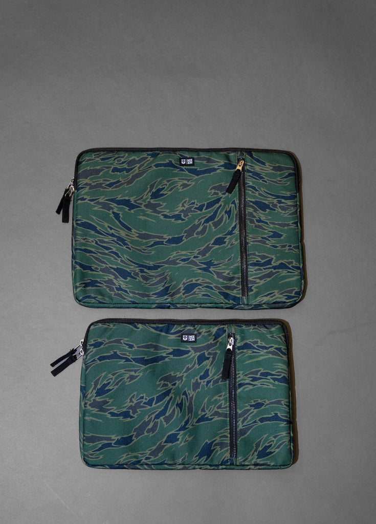 GREEN TIGER CAMO LAPTOP SLEEVES Utility Hawaii's Finest LARGE (15in x 11in) 