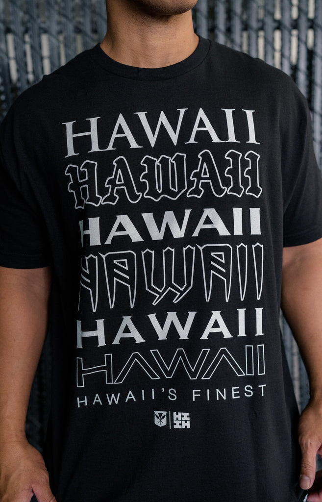 HAWAII BLACK T-SHIRT Shirts Hawaii's Finest 