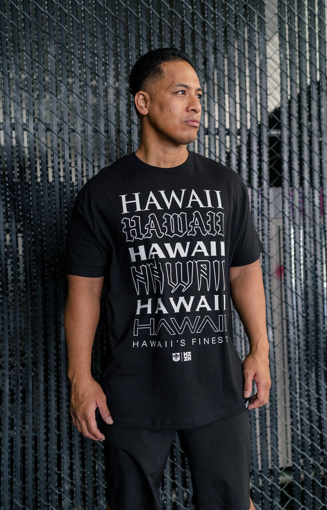 HAWAII BLACK T-SHIRT Shirts Hawaii's Finest MEDIUM 