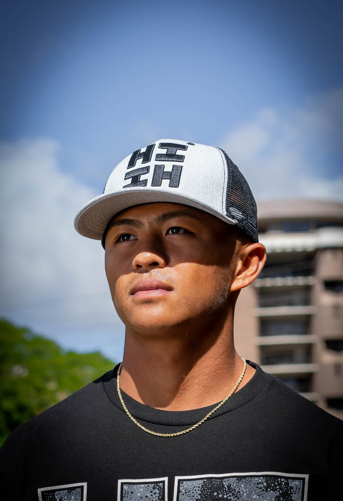 HEATHER GRAY & BLACK LOGO HAT Hat Hawaii's Finest 