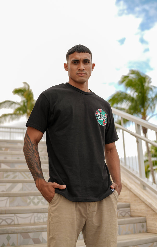 HIBISCUS CREST GREEN T-SHIRT Shirts Hawaii's Finest 