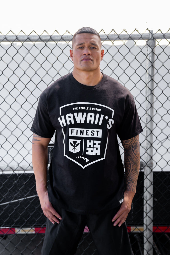 HIFI SHIELD BLACK T-SHIRT Shirts Hawaii's Finest MEDIUM 
