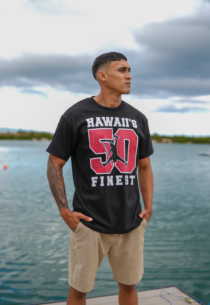 JUMPMAN 50 RED T-SHIRT Shirts Hawaii's Finest MEDIUM 