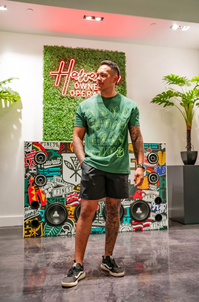 KALO GREEN T-SHIRT Shirts Hawaii's Finest MEDIUM 
