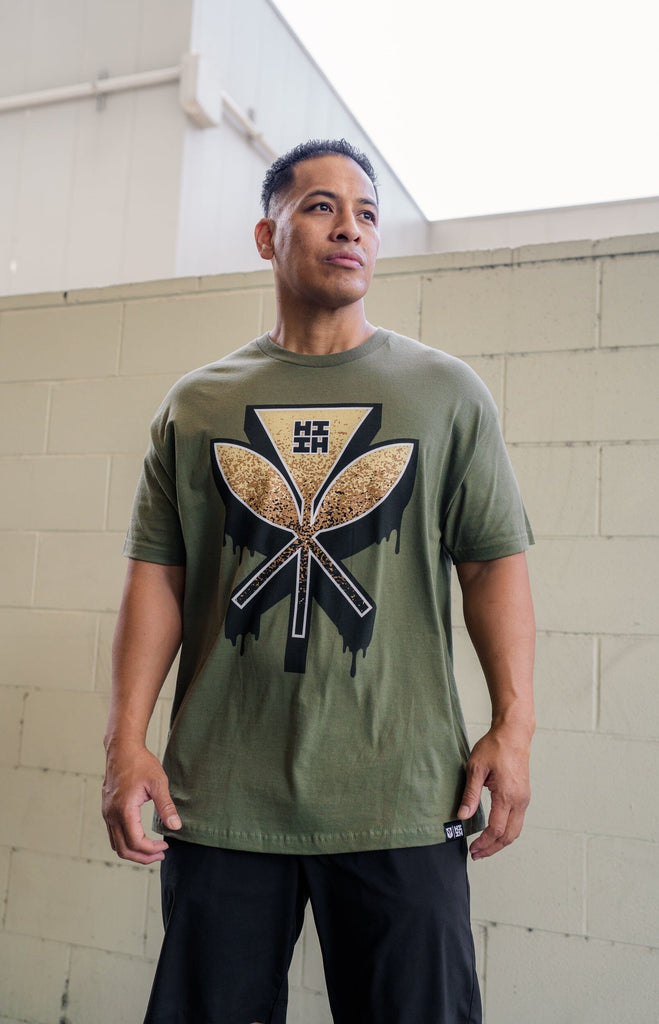 KANAKA MILITARY T-SHIRT Shirts Hawaii's Finest MEDIUM 