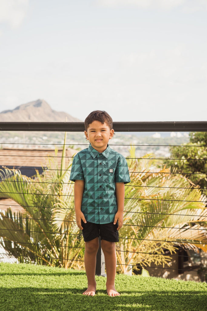KAULIKE KEIKI GREEN ALOHA SHIRT Shirts Hawaii's Finest 