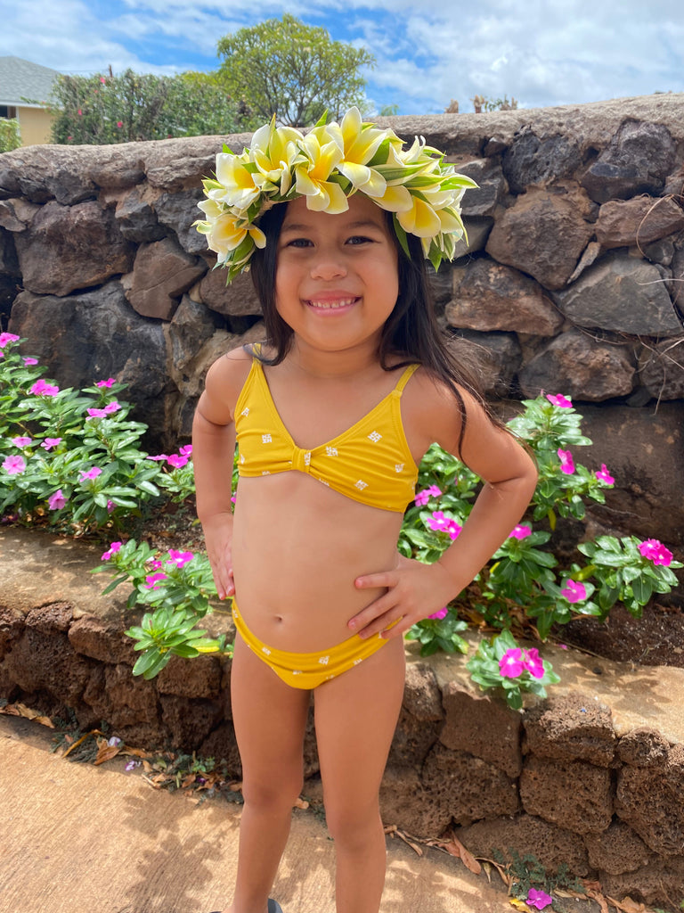 KEIKI GOLDENROD LOGOS KINI SET (ALL SALES FINAL) Beachwear Hawaii's Finest SMALL 