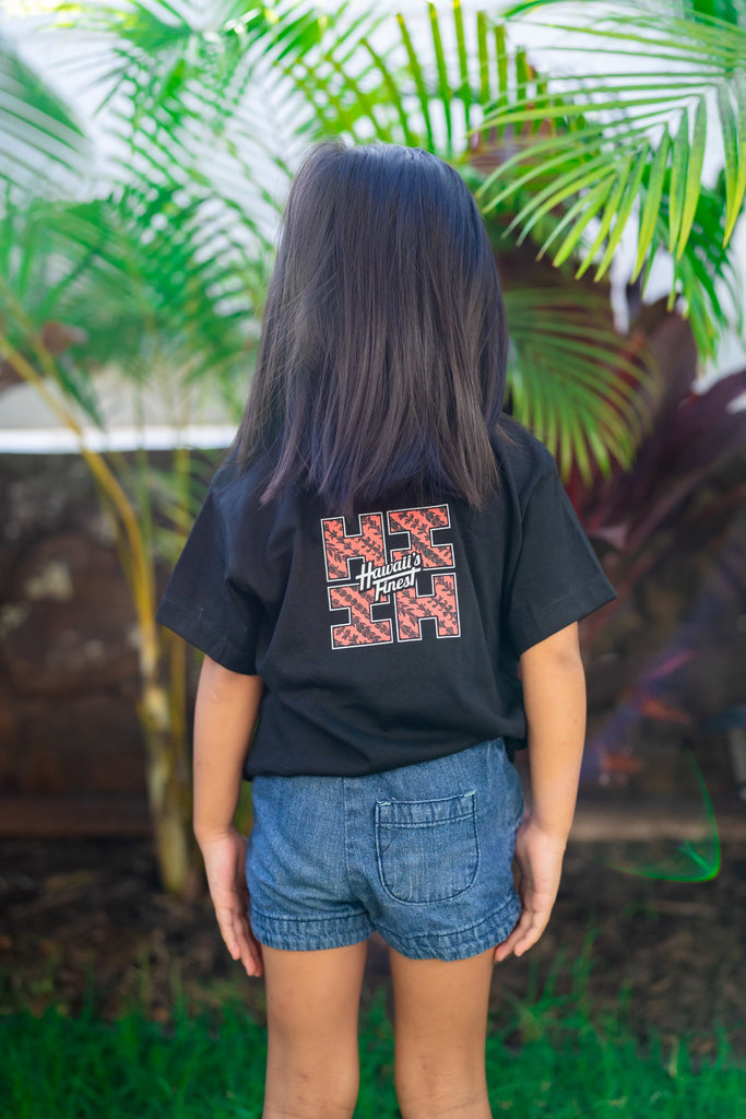 KEIKI LEI LOGO CORAL T-SHIRT Shirts Hawaii's Finest 
