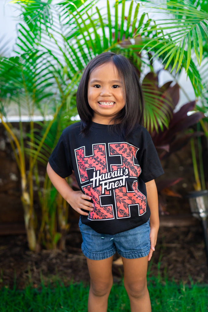 KEIKI LEI LOGO CORAL T-SHIRT Shirts Hawaii's Finest XX-SMALL 
