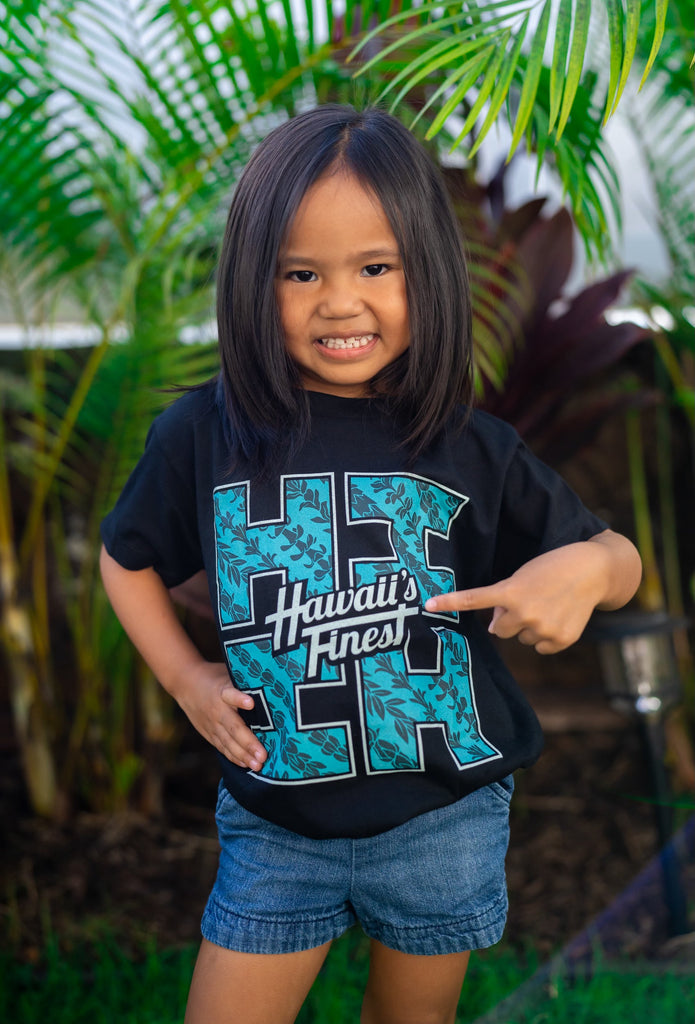 KEIKI LEI LOGO OCEAN T-SHIRT Shirts Hawaii's Finest XX-SMALL 