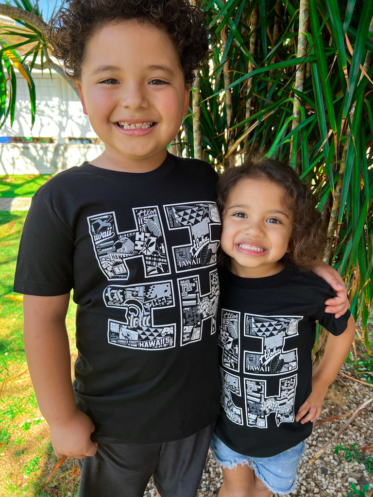 KEIKI LOGO BOMB GRAYSCALE T-SHIRT Shirts Hawaii's Finest XX-SMALL 