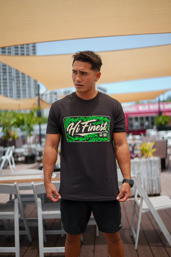 LEI SCRIPT GREEN T-SHIRT Shirts Hawaii's Finest 