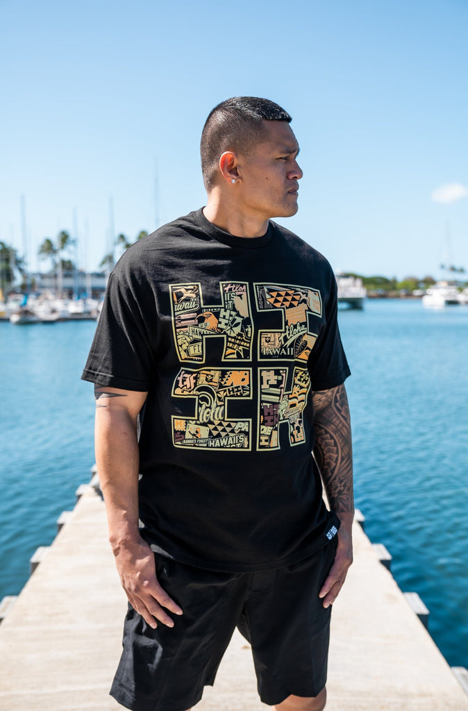 LOGO BOMB BROWN T-SHIRT Shirts Hawaii's Finest 