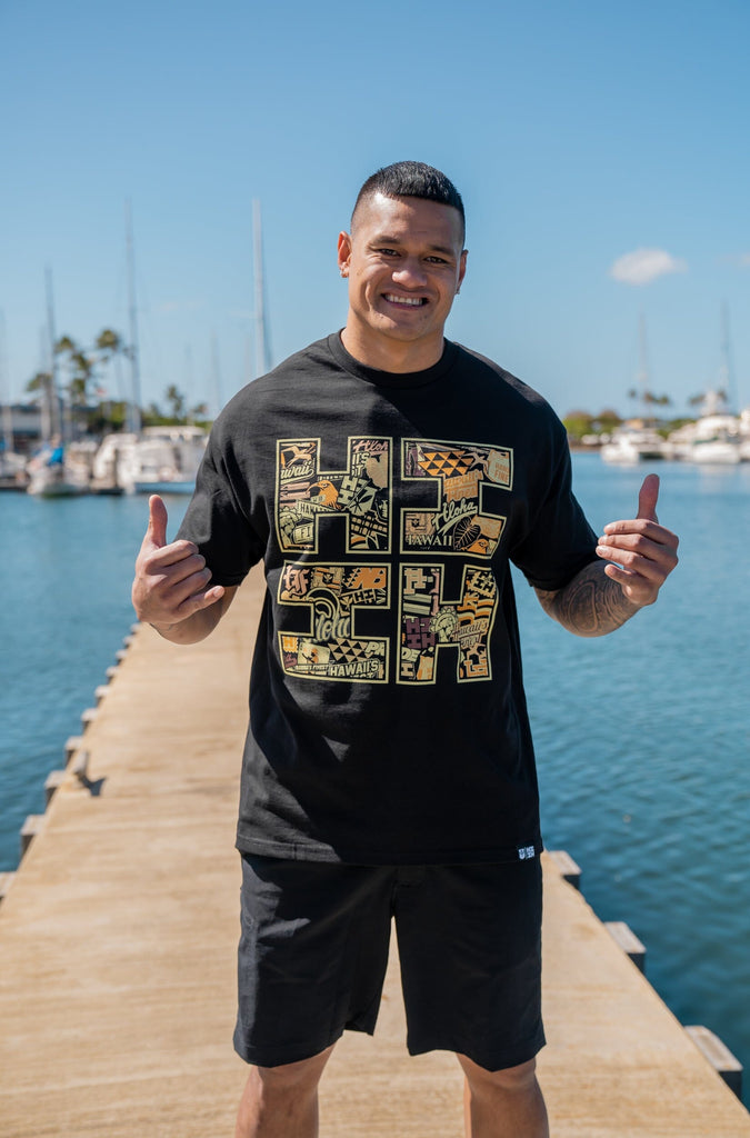 LOGO BOMB BROWN T-SHIRT Shirts Hawaii's Finest MEDIUM 