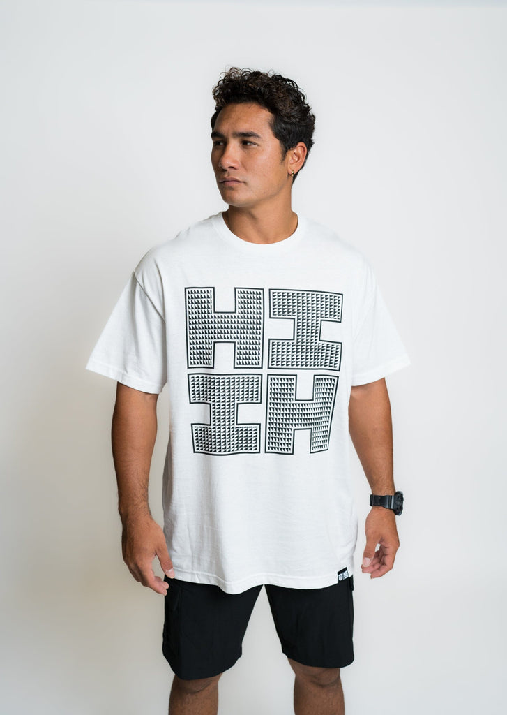 LOGO TRIANGLES WHITE T-SHIRT Shirts Hawaii's Finest 