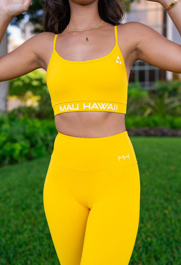 MAU YELLOW SPORTS BRA Activewear Mau Hawaii 