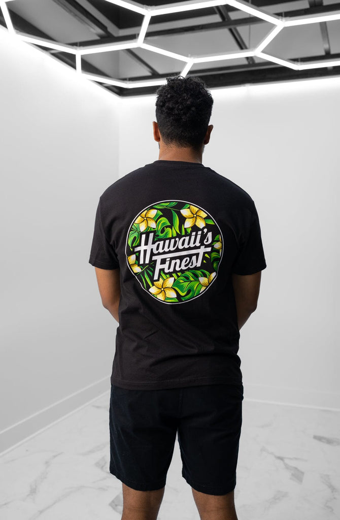 PLUMERIA CIRCLE GREEN T-SHIRT Shirts Hawaii's Finest 