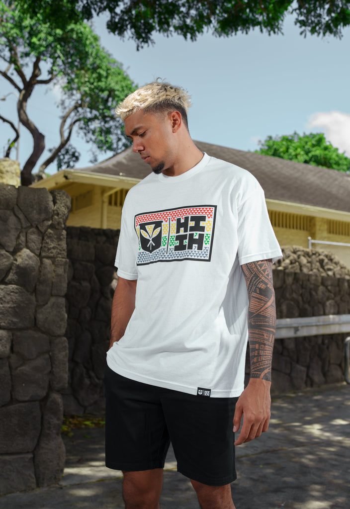 RAINBOW TRIANGLES SIMPLE LOGO T-SHIRT Shirts Hawaii's Finest 