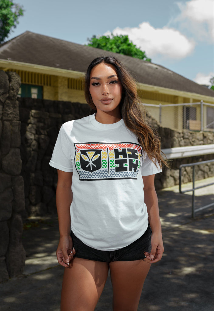 RAINBOW TRIANGLES SIMPLE LOGO T-SHIRT Shirts Hawaii's Finest 